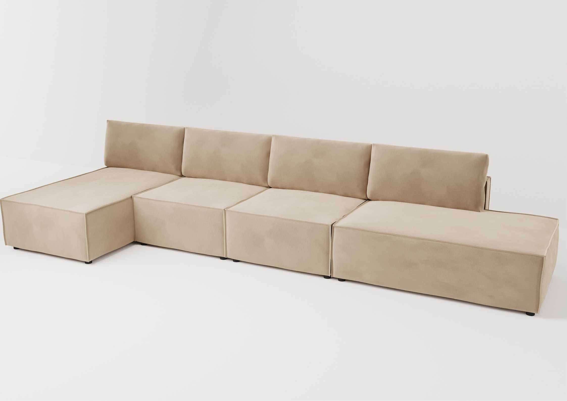 Beżowy narożnik modułowy